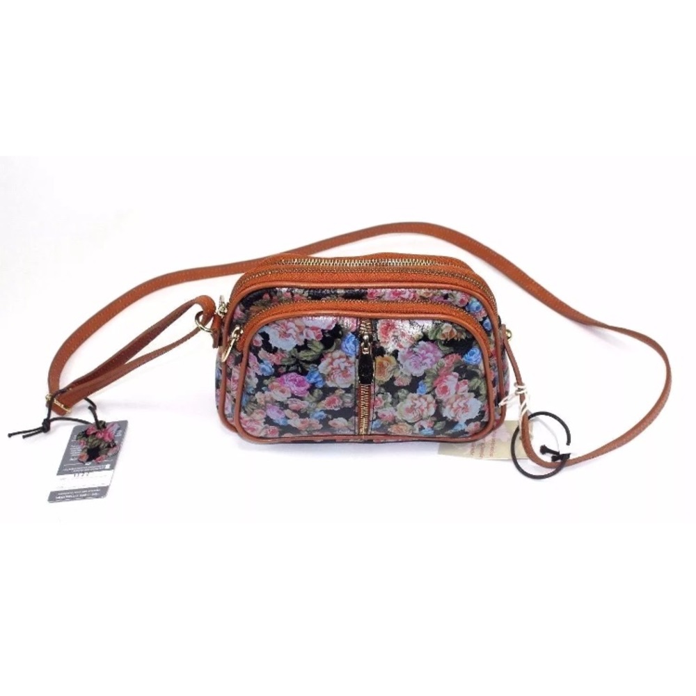 👜 NWT VALENTINA Italian Leather Crossbody Satchel